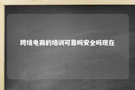 跨境电商的培训可靠吗安全吗现在